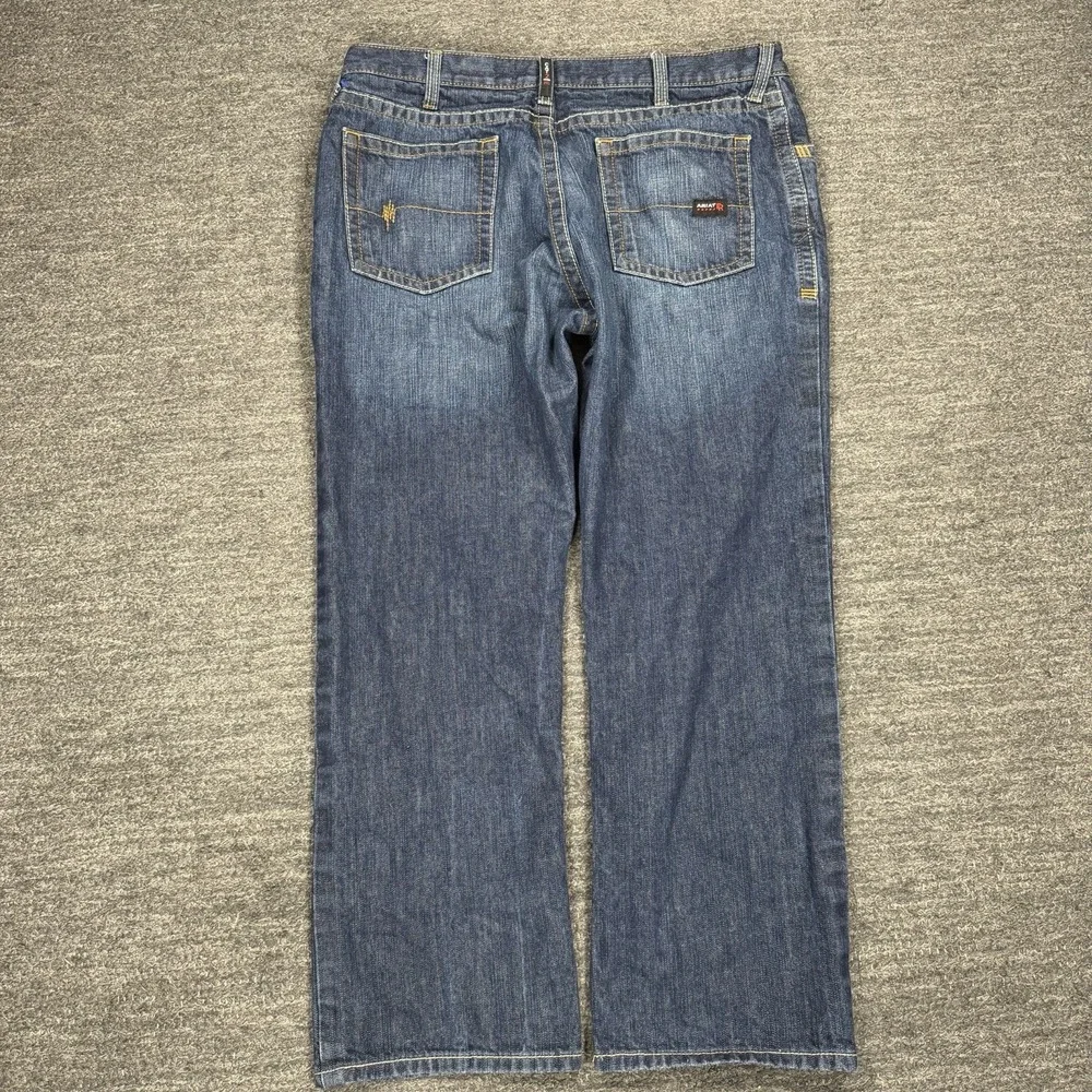Ariat M4 Relaxed Boot Cut Flame Resistant FR Work Jeans Mens 40x32 Blue Workwear